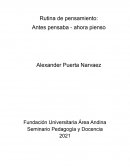 Antes pensaba ahora pienso