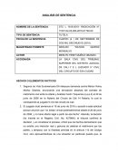 Análisis de sentencia