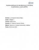 Buenas Practicas Manufactureras en industrias de alimentos y cocina