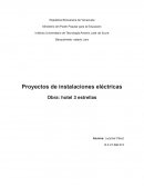 Proyectos de instalaciones eléctricas Obra: hotel 3 estrellas