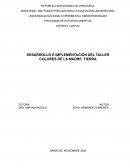 DESARROLLO E IMPLEMENTACION DEL TALLER COLORES DE LA MADRE TIERRA