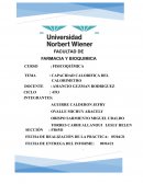 Capacidad calorífica de los distintos metales