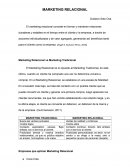 Ensayo breve de Marketing Relacional