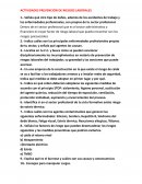Actividades prevención de riesgos laborales