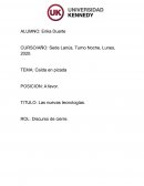 Las nuevas tecnologías. ROL: Discurso de cierre