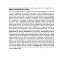 Desde los planteamientos de Platón y Aristóteles ¿cuál podría ser la mejor forma de gobierno a implementar en Colombia?