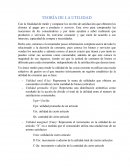 Teoría de la Utilidad