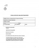 EVALUACION DE ANALISIS FINANCIERO