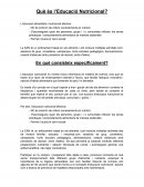 Educació Nutricional