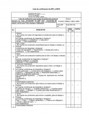 Lista de verificación de EPP y EPPE