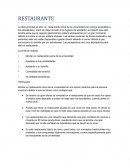 Restaurante. Lluvia de ideas