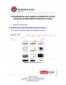 Procedimiento para ingreso a plataforma virtual prácticas de laboratorios Química y Física