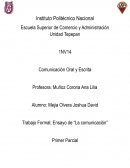 Trabajo Formal; Ensayo de “La comunicación”