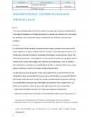 Concepto de empresario individual y social
