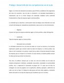Trabajo: Desarrollo de las competencias en el aula