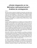 ¿Existe integración en los Mercados Latinoamericanos?