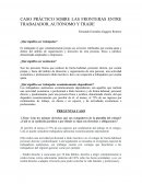 CASO PRÁCTICO SOBRE LAS FRONTERAS ENTRE TRABAJADOR, AUTÓNOMO Y TRADE
