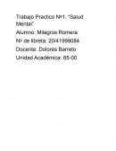 Trabajo Practico Nº1: “Salud Mental”