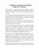 DERECHO FAMILIAR ORDEN PÚBLICO Y SOCIAL