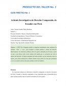 Artículo Investigativo de Derecho Comparado, de Ecuador con Perú