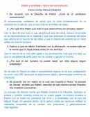 Platón y Aristóteles. Teoría del conocimiento