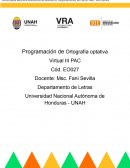 Programación de Ortografía optativa Virtual III PAC