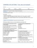 CONTROL DE LECTURA: “Cien años de Soledad”