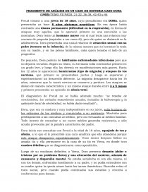 Texto Freud Fragmente de análisis de un caso de histeria. Página 1