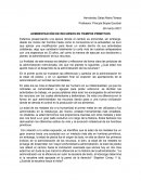 Administración de recursos en tiempos primitivos