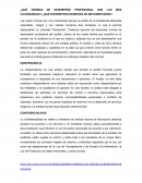 ¿Qué normas de desempeño profesional son las más vulnerables? ¿Qué parámetros deberían de implementarse?