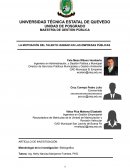 LA MOTIVACIÓN DEL TALENTO HUMANO EN LAS EMPRESAS PÚBLICAS