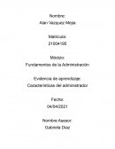 Características del administrador