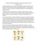 El papel del profesional de la pedagogía en procesos de Educación No Formal