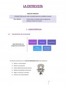 Características de la entrevista