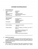 MODELO DE INFORME PSICOPEDAGOGICO