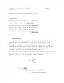 VISCOCIDAD Y FLUIDOS NO NEWTONIANOS. Página 1
