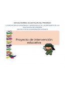 ESTRUCTURA DEL PROYECTO DE INTERVENCIÓN DIDÁCTICA