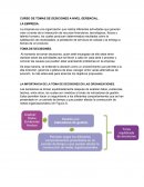 LA IMPORTANCIA DE LA TOMA DE DECISIONES EN LAS ORGANIZACIONES