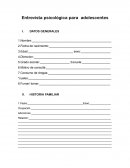 Entrevista psicológica para adolescentes