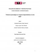 “Violencia psicológica en mujeres dependientes en Lima 2020”