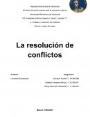La resolución de conflictos