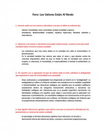 FORO LOS VALORES ESTAN AL REVES. Página 1