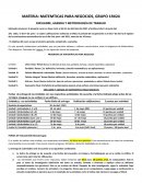 ENCUADRE Y AGENDA DE MATEMÁTICAS PARA NEGOCIOS