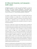 El oficio del docente y la evaluacion