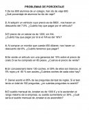 Problemas de porcentajes
