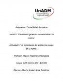 La importancia de aplicar los costos en la PyME