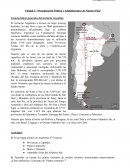 “Organización Política y Administrativa de Nuestro País”Características generales del territorio Argentino