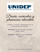 Tipos y momentos de la evaluacion curricular