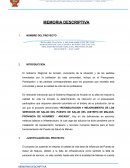 REHABILITACION Y MEJORAMIENTO DE LOS SERVICIOS DE SALUD DEL PUESTO DE SALUD DEL DISTRITO DE MALVAS, PROVINCIA DE HUARMEY - ANCASH