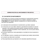 Administración del Mantenimiento Preventivo